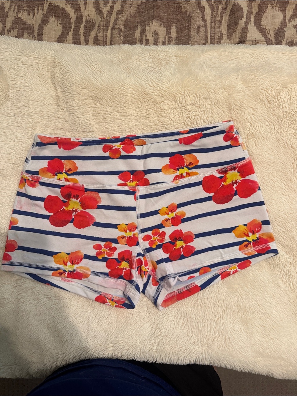 Savage Barbell Blue & Red Floral Shorts